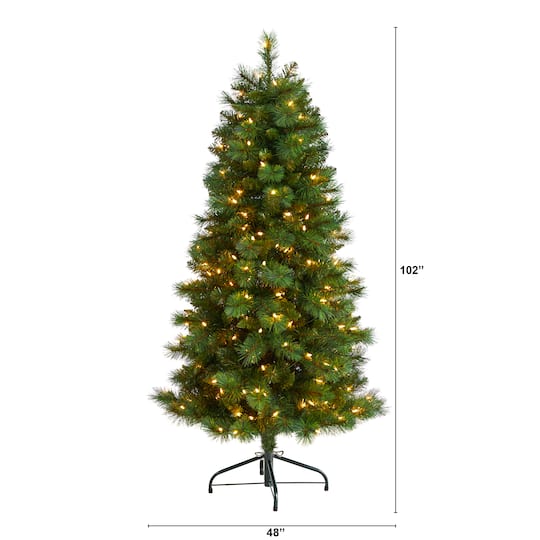 5ft. Pre-Lit West Virginia Mountain Pine Artificial Christmas Tree, Clear Lights